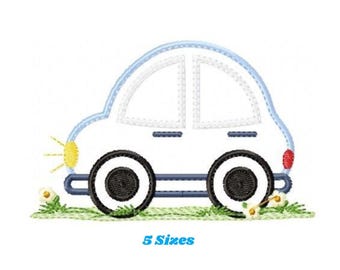 Car Embroidery Design – Vehicle Applique Pattern (Digital Download)