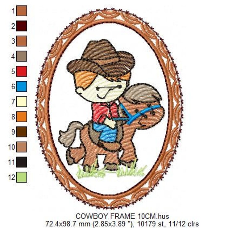 Farm Embroidery Designs Cowboy Embroidery Design Machine Etsy
