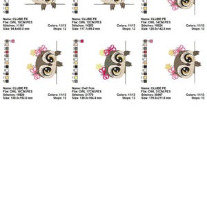 Owl Embroidery Design – Filled Animal Machine Pattern (Digital Download)