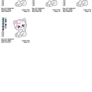 Kitty Cat Embroidery Design – Applique Pet Embroidery File (Digital Download)