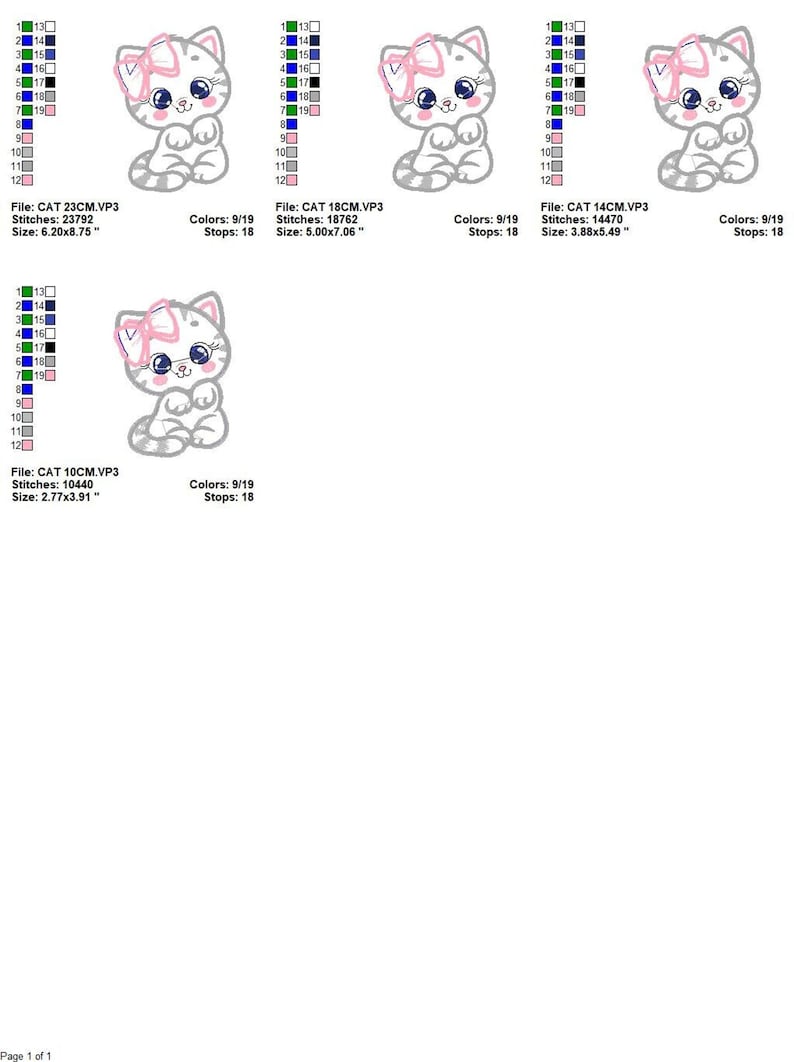 Kitty Cat Embroidery Design – Applique Pet Embroidery File (Digital Download)