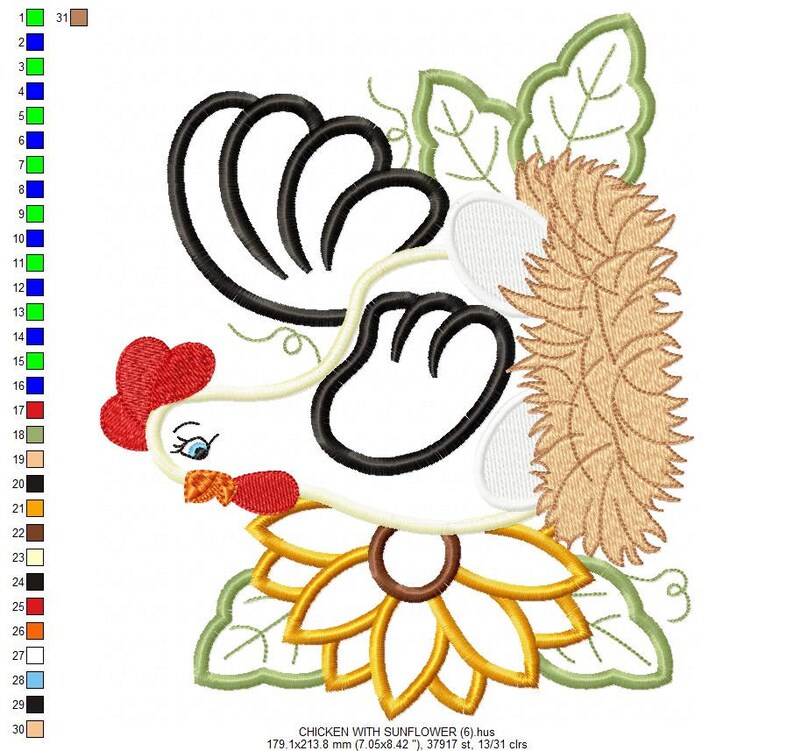 Chicken Embroidery Designs Kitchen Embroidery Design Machine - Etsy