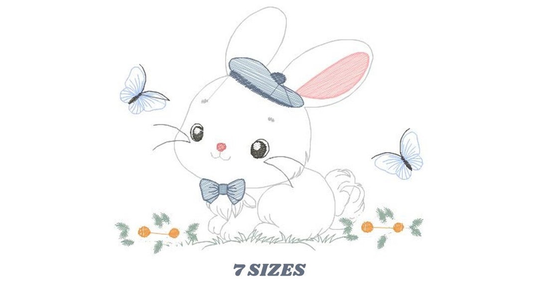 Bunny Embroidery Design - Rabbit Embroidery Designs Machine Embroidery ...
