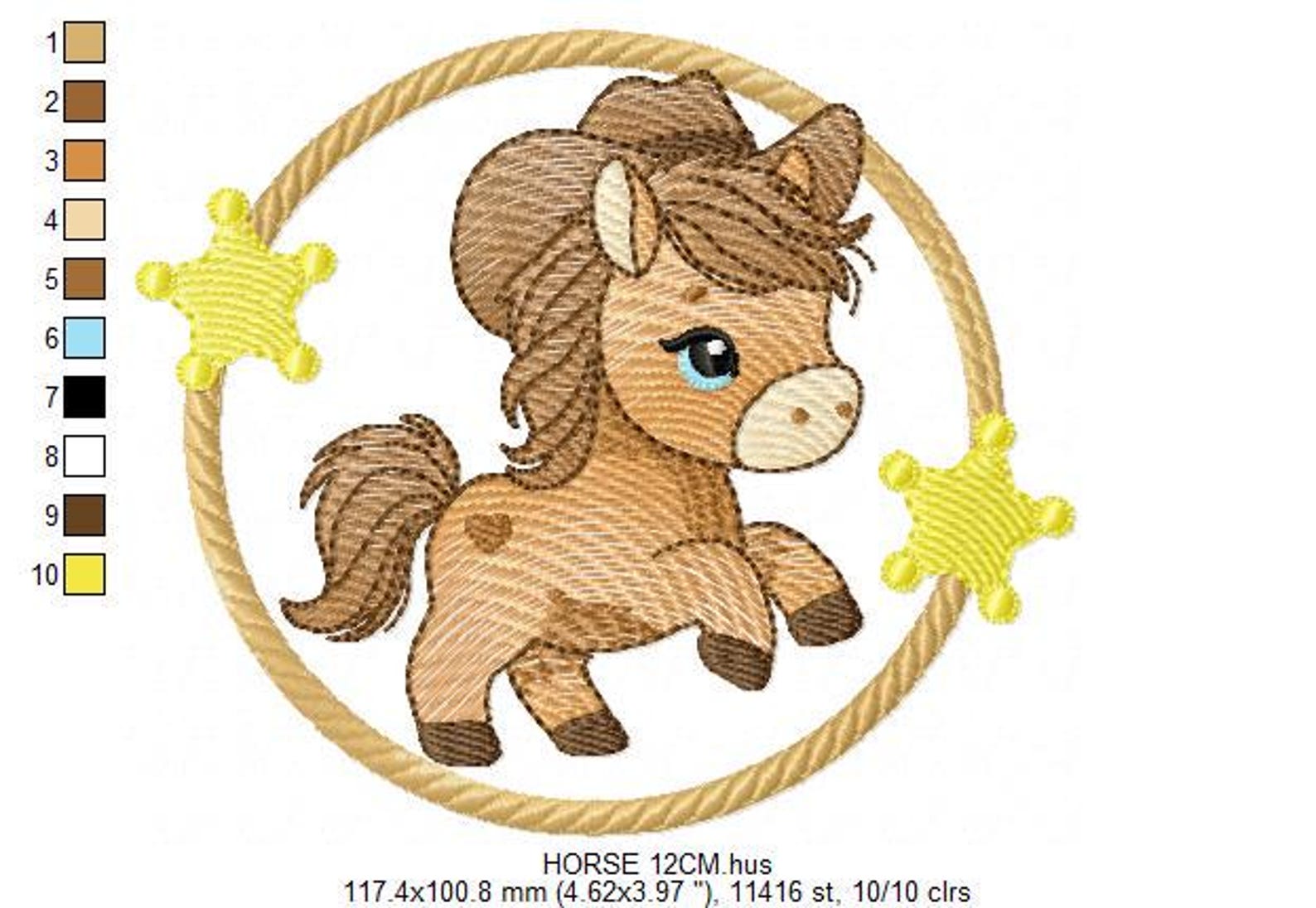Embroidery Design Ranch Sorting Cowboy Horse Embroidery Design - Ranch Animal Pattern (instant Download ...