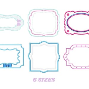 Frame Applique Embroidery Designs - Square Monogram Set (Digital Download)