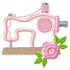 Sewing Machine Applique Design - Floral Embroidery Pattern (PES JEF DST)