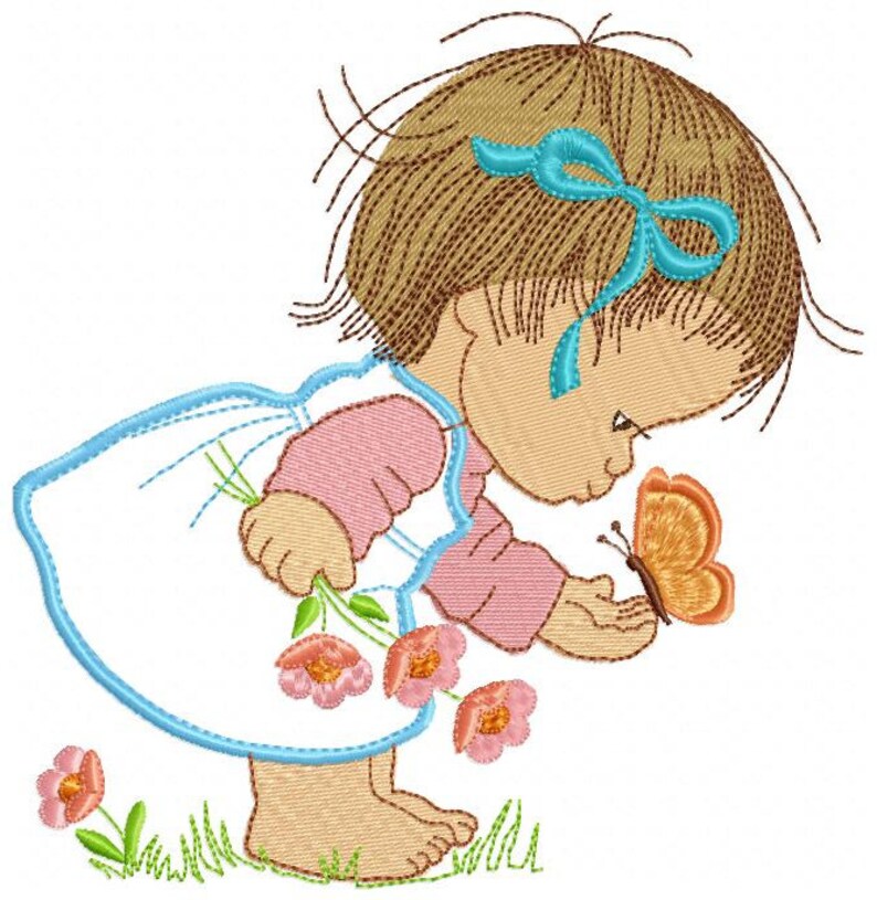 Baby Girl Embroidery Designs Toddler Embroidery Design Etsy