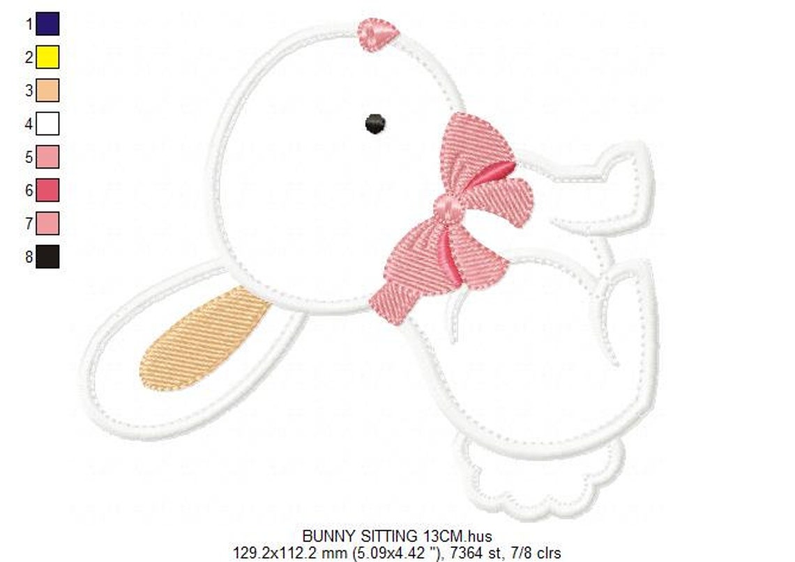 Bunny embroidery design Rabbit embroidery designs machine | Etsy