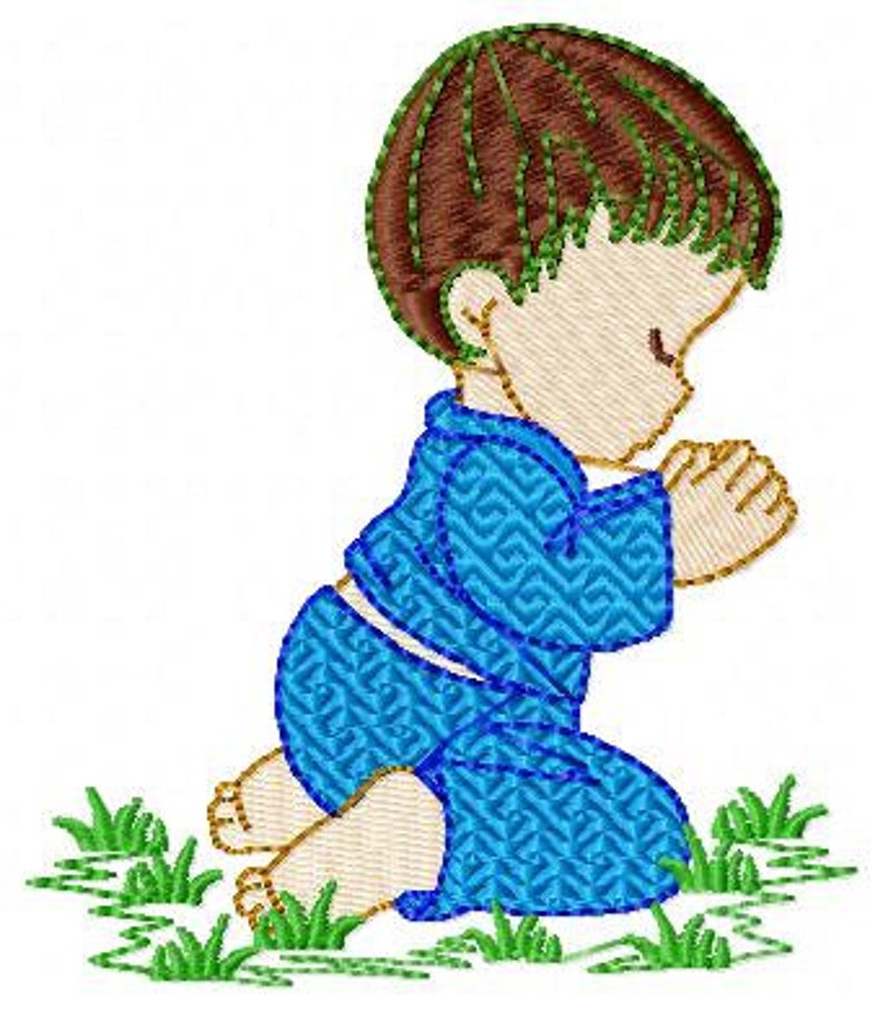 Toddler embroidery designs baby boy praying embroidery  etsy