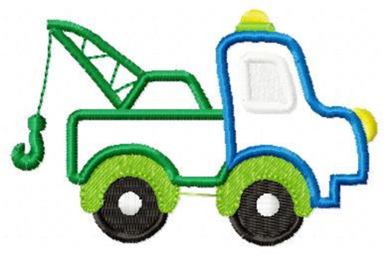 Tow truck embroidery designs vehicle embroidery design  etsy