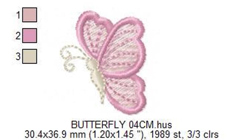 Mini Butterfly Embroidery Design – Small Machine Embroidery Pattern (Digital Download)