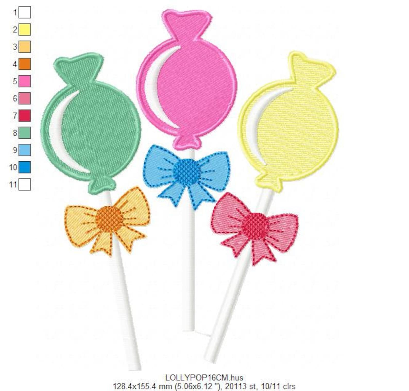 Lollipop Embroidery Designs Candy Embroidery Design Machine Etsy