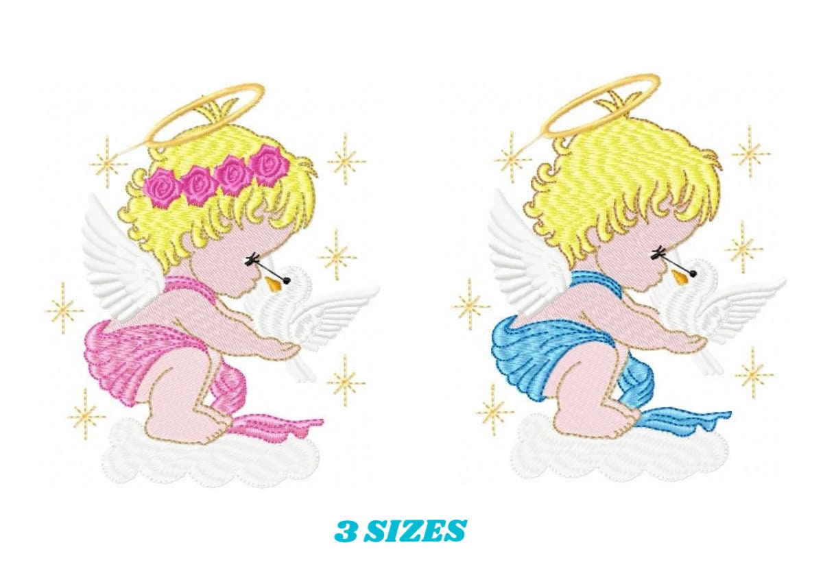 Angel Girl Embroidery Design Machine Embroidery