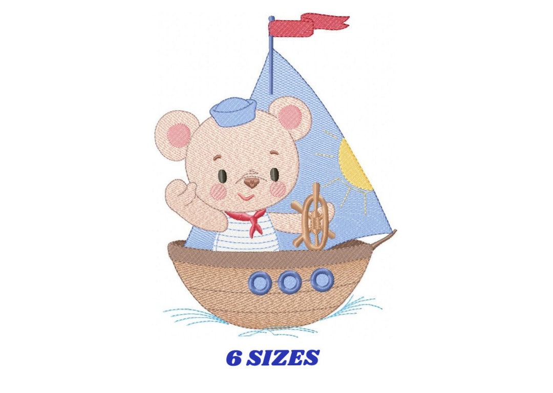 Sailor Bear Embroidery Sweatshirt main image 1