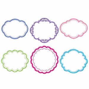 Applique Frame Embroidery Designs, Monogram Frames Set, Machine Embroidery Files