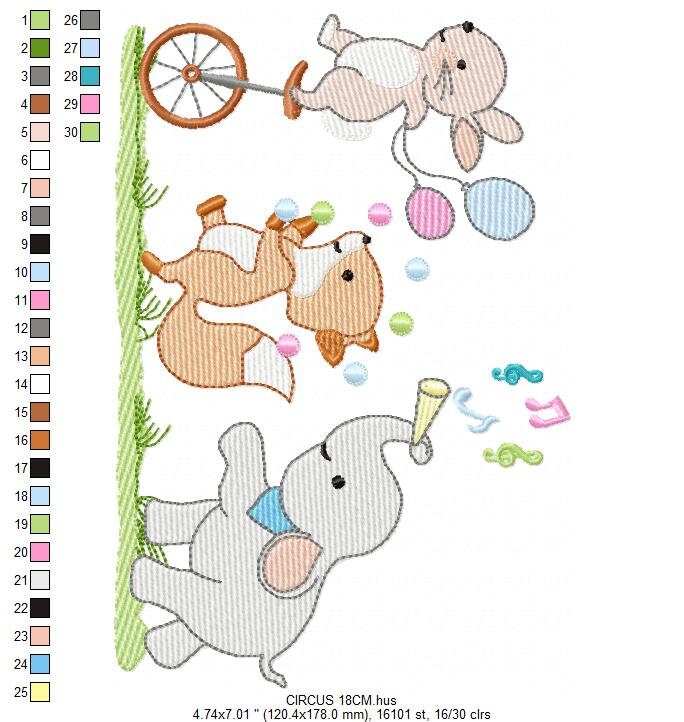 動物の刺繍デザイン - 象の刺繍デザイン機械刺繍パターン