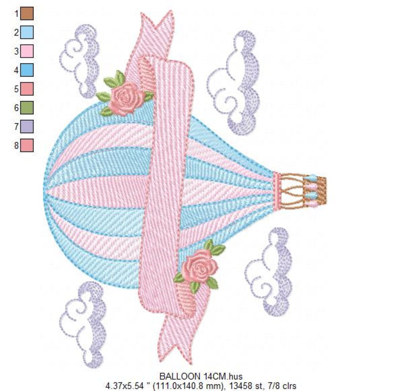 Balloon Embroidery Designs - Hot Air Balloon Embroidery Design Machine ...