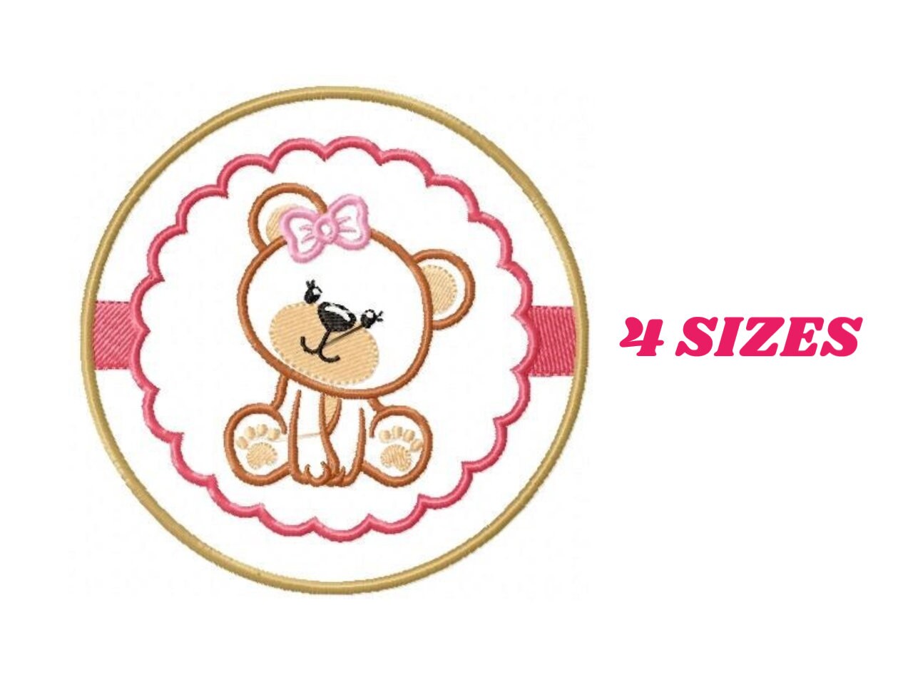 Teddy Bear Embroidery Designs Frame Embroidery Design - Etsy