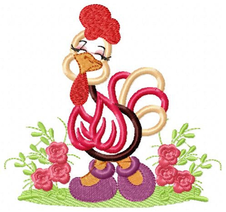 Chicken Embroidery Designs Kitchen Embroidery Design Machine - Etsy