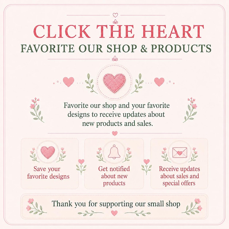 Ladybug Embroidery Design - Garden Animal, Heart & Flowers (Instant Download)
