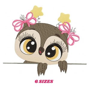 Owl Embroidery Design – Filled Animal Machine Pattern (Digital Download)
