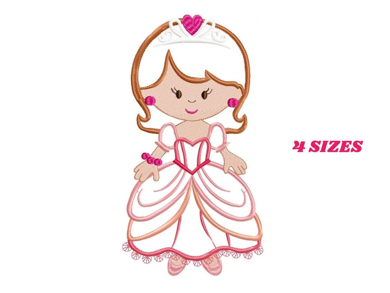 Princess Embroidery Designs Queen Embroidery Design Machine Etsy