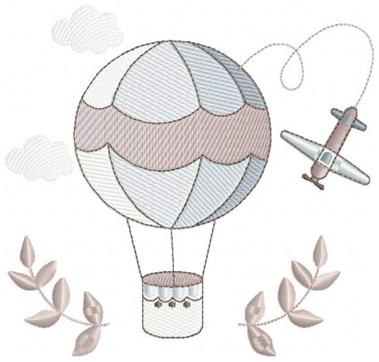 Balloon Embroidery Designs - Hot Air Balloon Embroidery Design Machine ...