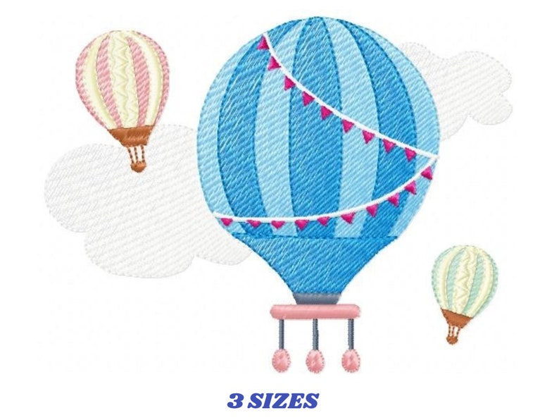 Ballon embroidery designs hot air balloon embroidery design  etsy Ballon embroidery designs hot air balloon embroidery design  etsy