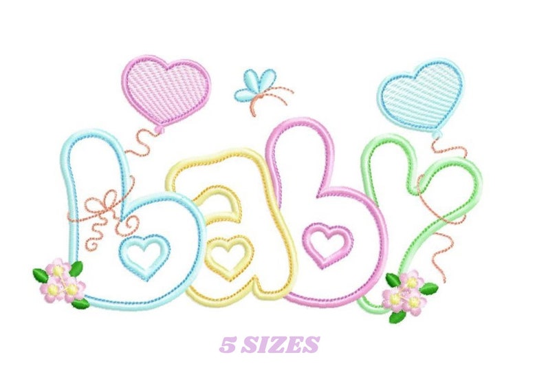 Baby embroidery design - Newborn embroidery designs machine embroidery pattern - Nursery embroidery file - Baby girl embroidery boy kid 