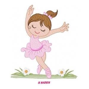 Ballerina Embroidery Design – Ballet Machine Embroidery Pattern (Digital File)