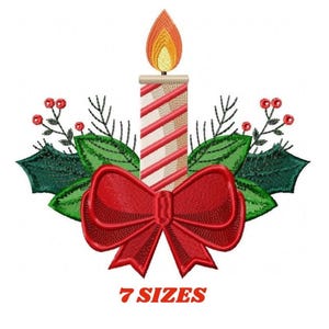 Candle embroidery designs - Christmas Decoration embroidery design machine embroidery pattern - Christmas embroidery file Xmas embroidery