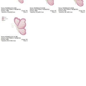 Mini Butterfly Embroidery Design – Small Machine Embroidery Pattern (Digital Download)