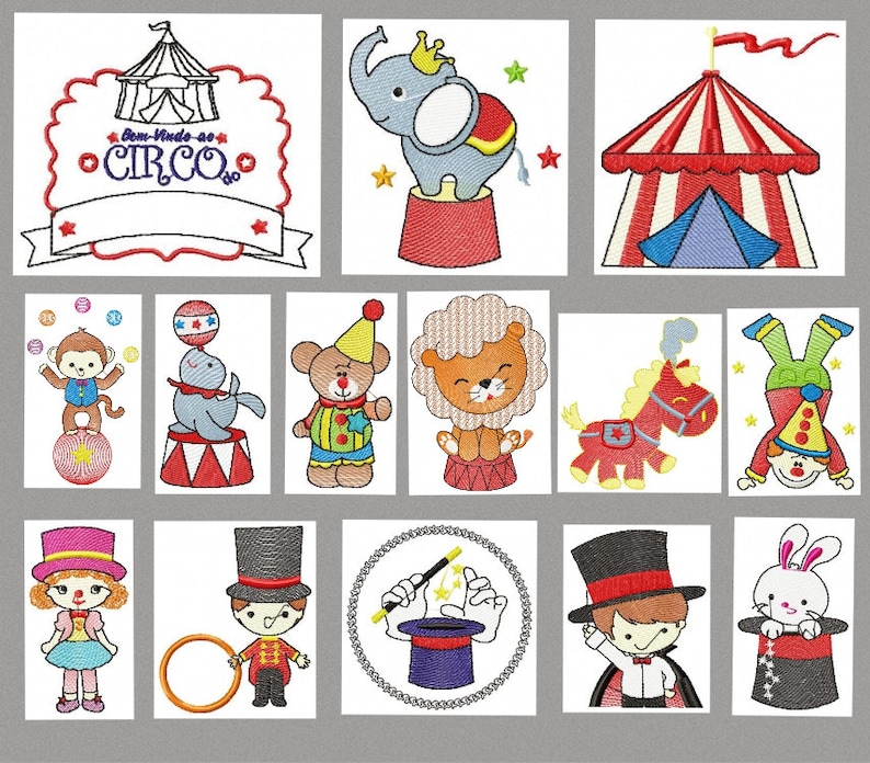 Circus Embroidery Designs Clown Embroidery Design Machine Etsy Australia