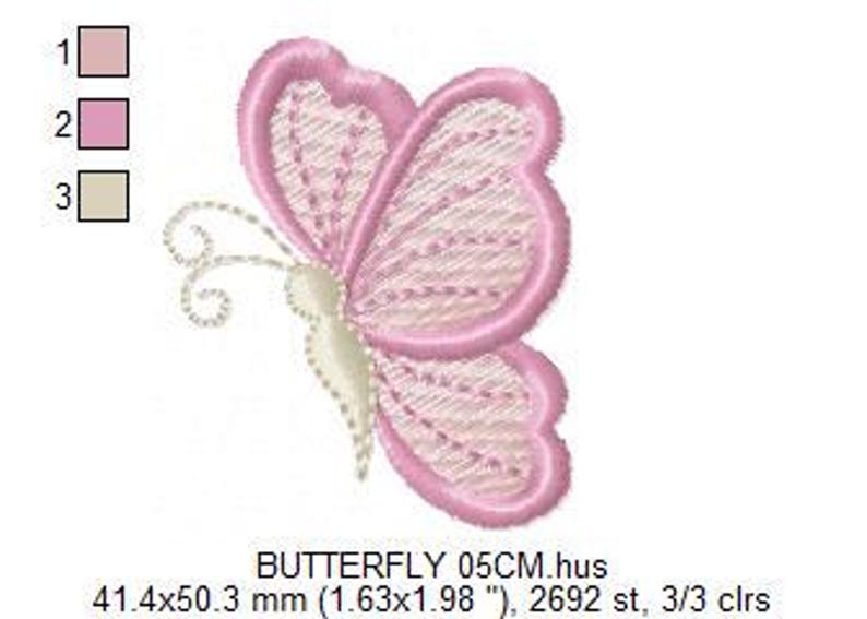 Mini Butterfly Embroidery Design – Small Machine Embroidery Pattern (Digital Download)