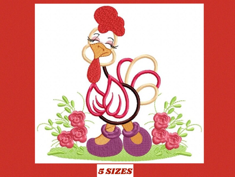 Chicken Embroidery Designs Kitchen Embroidery Design Machine Etsy