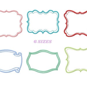 Frame Applique Machine Embroidery Designs – Monogram File (Instant Download)