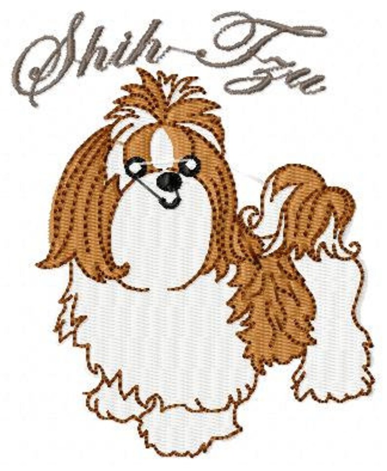 Shih tzu embroidery design dog embroidery designs machine  etsy Shih tzu embroidery design dog embroidery designs machine  etsy