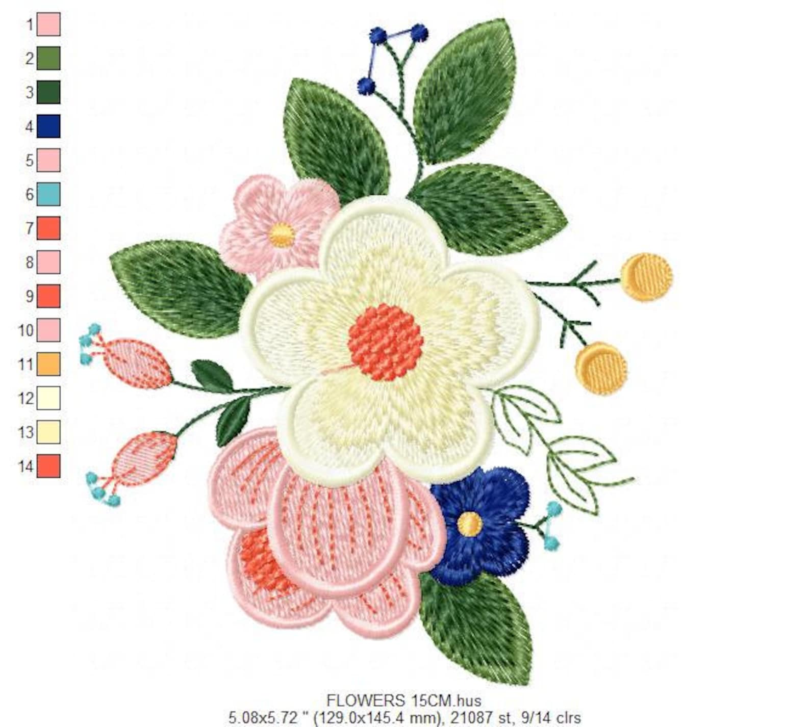 Flowers Embroidery Designs Flower Embroidery Design Machine - Etsy