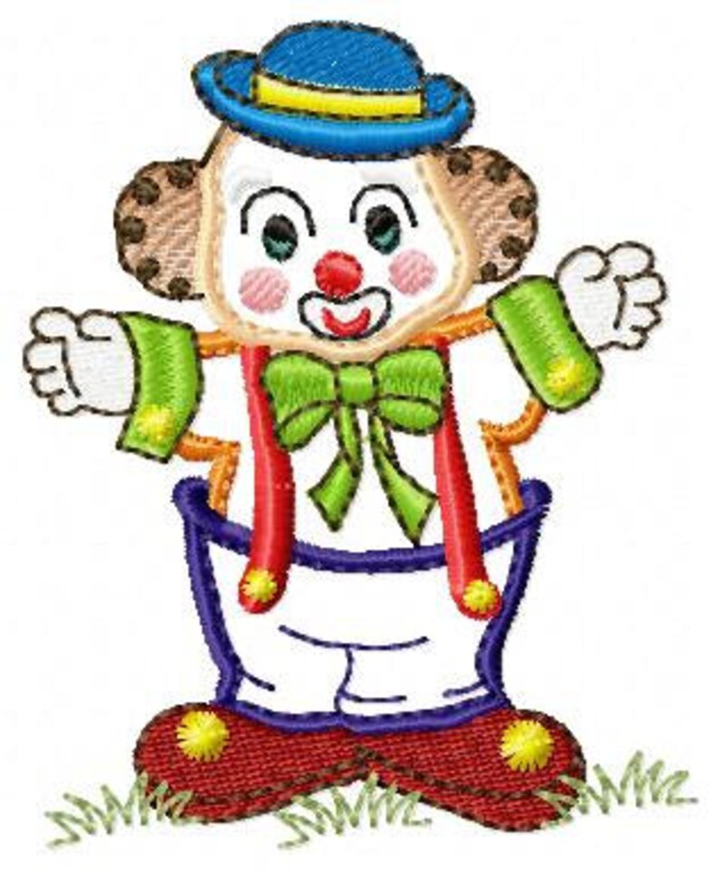 Clown Embroidery Designs Circus Embroidery Design Machine Etsy