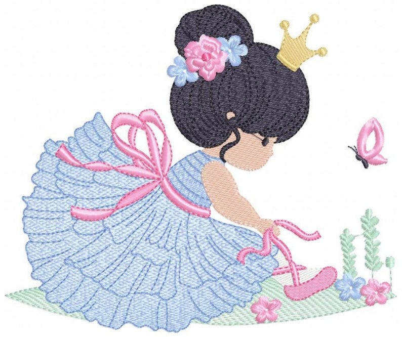 Ballerina Embroidery Design – Ballet Machine Embroidery Pattern (Digital File)