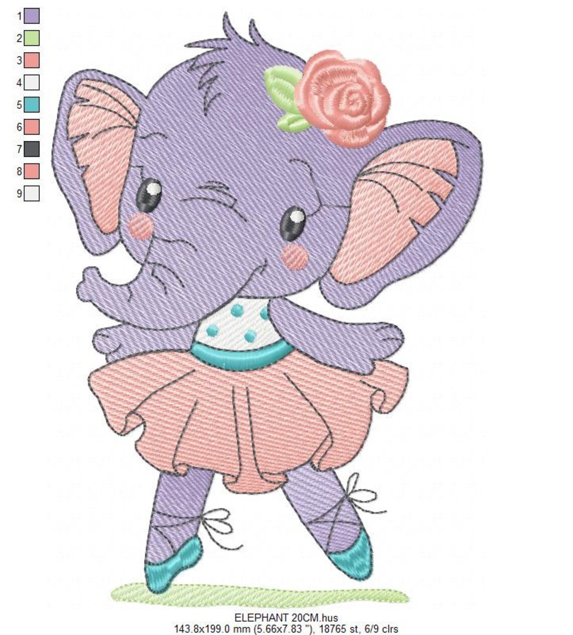Elephant Embroidery Designs Animal Embroidery Design Machine Etsy