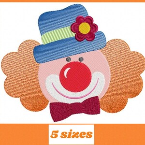 Circus Clown Embroidery Designs - Clown With Funny Hat Embroidery ...