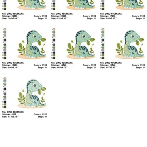 Dinosaur Embroidery Design – Brontosaurus Machine File (Digital Download)