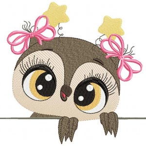 Owl Embroidery Design – Filled Animal Machine Pattern (Digital Download)