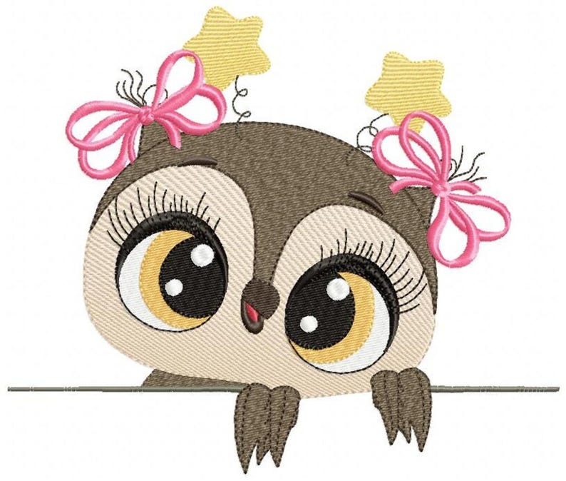 Owl Embroidery Design – Filled Animal Machine Pattern (Digital Download)