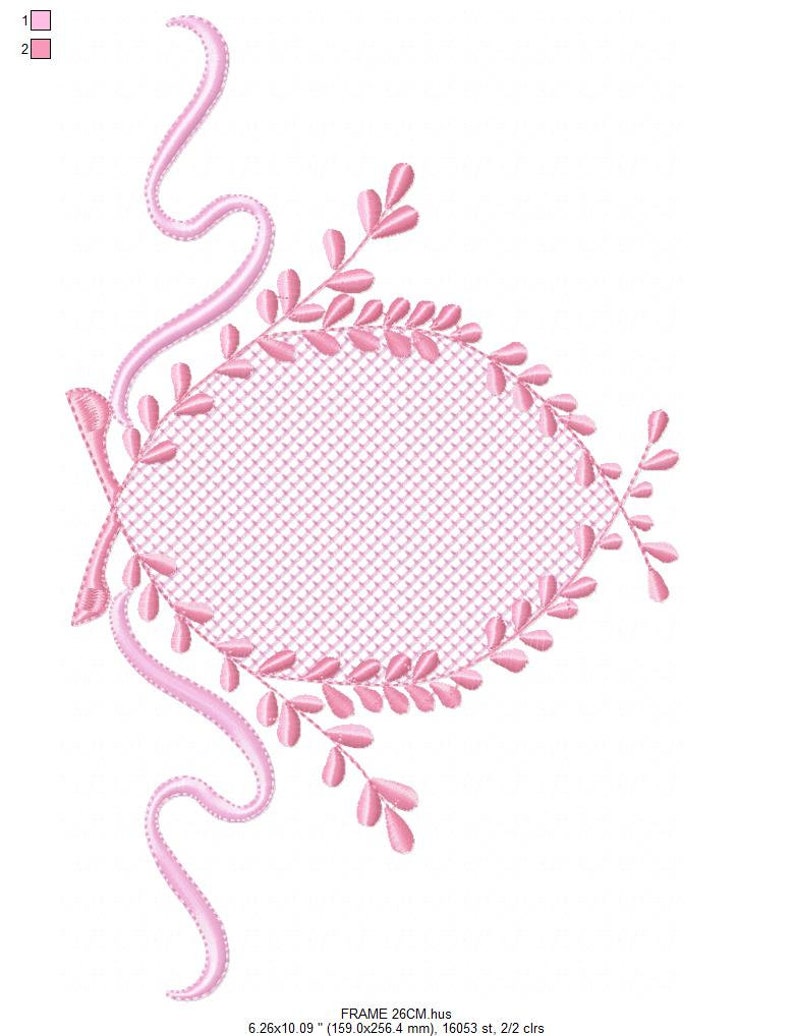 Frame Embroidery Designs Set Floral Design Shape Embroidery Etsy