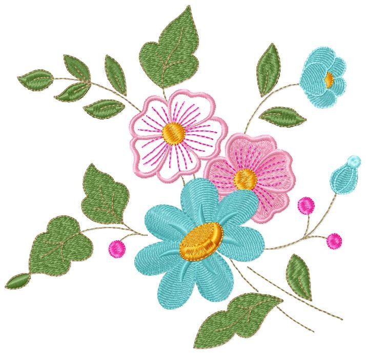 Floral Embroidery Design – Flower Machine Embroidery Pattern (digital ...