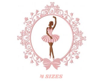 Ballerina Embroidery Design – Ballet Machine Embroidery Pattern (Digital Download)