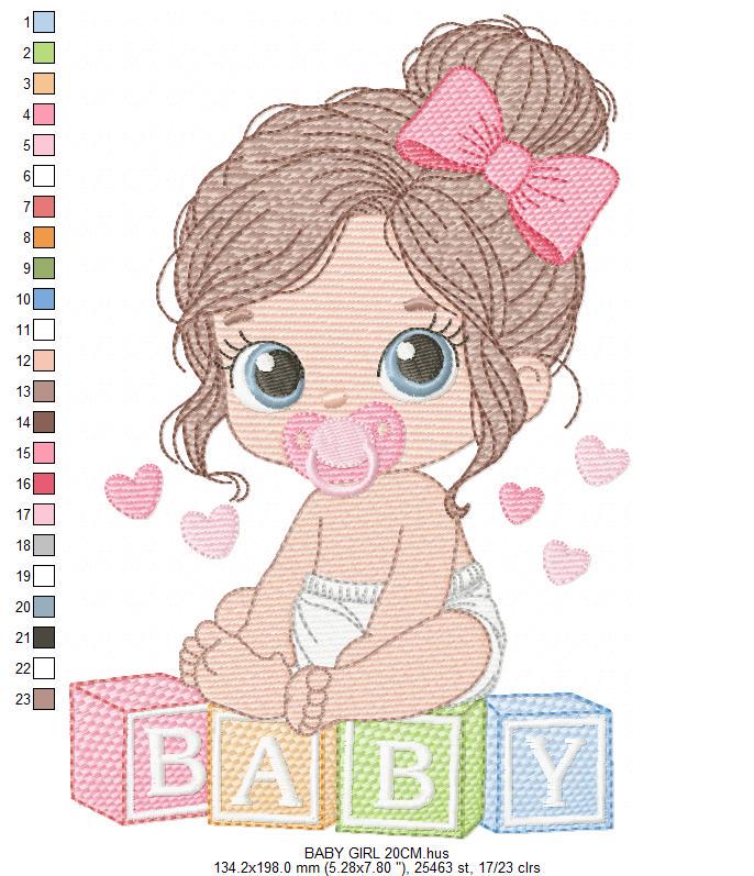 Embroidery Printed Pant For Baby Girl In Black Color main image 1