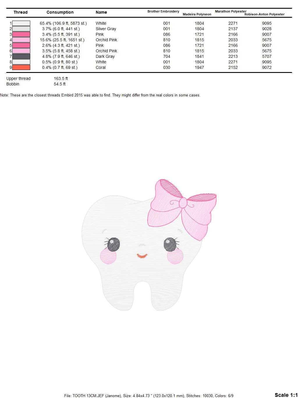 Tooth Embroidery Designs Dentist Embroidery Design Machine Etsy